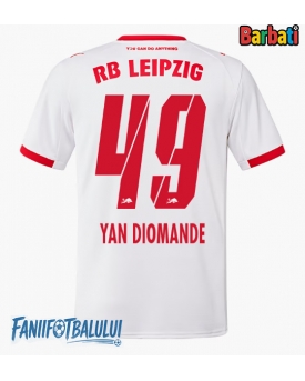 RB Leipzig Yan Diomande #49 Tricou Fotbal Replică 2025-26 Barbati Acasa